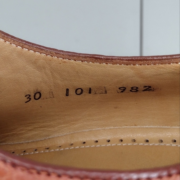 Los Altos Boots Lizard Ostrich Leather Office Business Oxford Dress Shoes Sz 11 - Picture 12 of 13